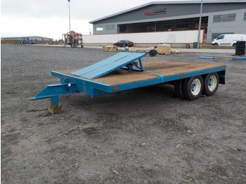 Farm trailer 12' x 8' Twin Axle Flat Bed Trailer, Ramps: picture 1