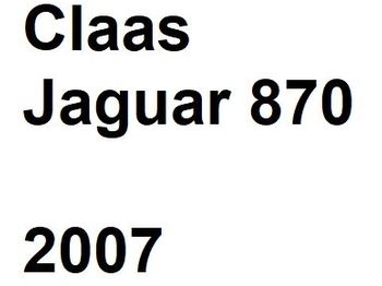 Combine harvester CLAAS Jaguar 870: picture 1