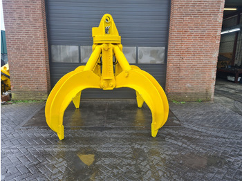 young lo-200d orange peel grapple 5 tyne grapple scrap grab sennebogen liebherr atlas - Grapple