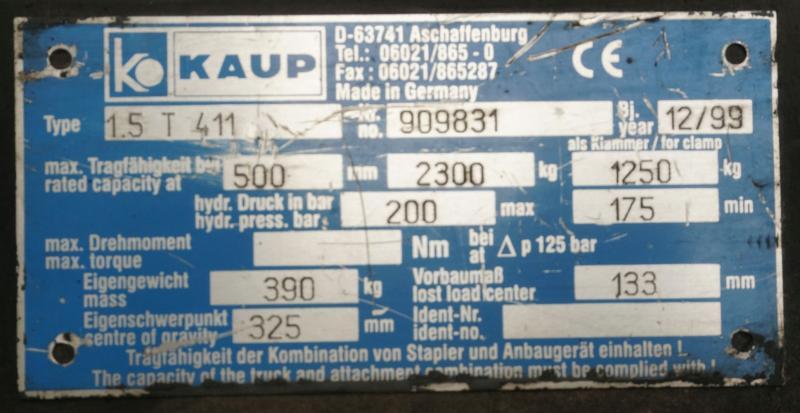 Forks for Forklift KAUP 1,5T411: picture 5