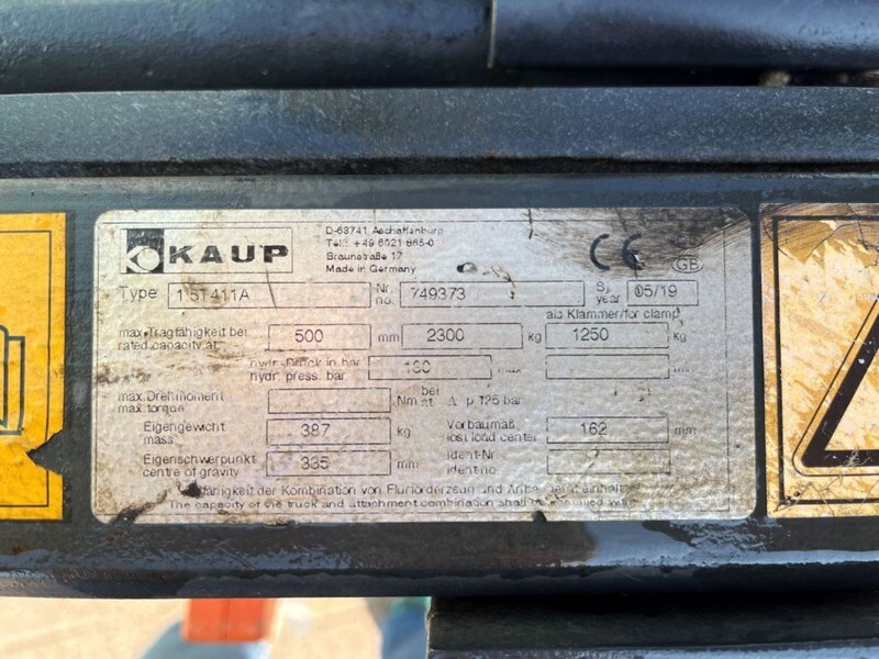 Attachment for Material handling equipment Kaup 1,5T411A: picture 9
