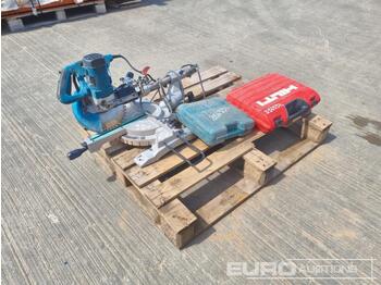  Hilti TE6-A36 Cordless Hammer Drill, Makita TW0250 110Volt Impact Wrench, Makita LS1018L 110Volt Mitre Saw - Construction equipment