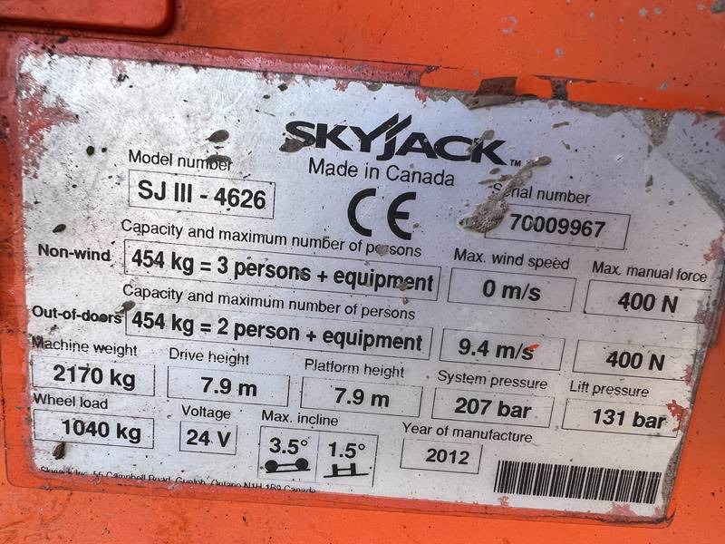 Scissor lift Skyjack SJ4626 elektro 10m (1608): picture 10
