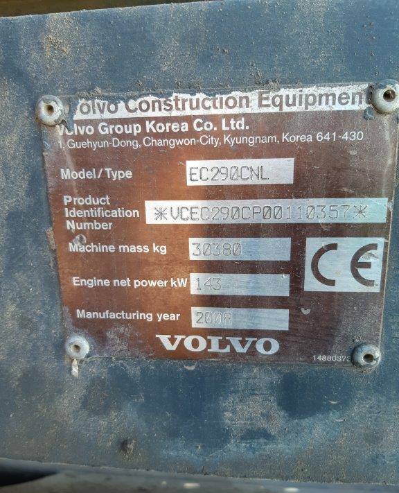 Crawler excavator Volvo EC 290 C N L: picture 5