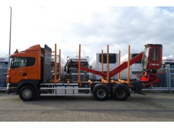 Scania R 480 6X4 LOG TRANSPORT WITH JONSERED 1020 CRANE - Forestry trailer