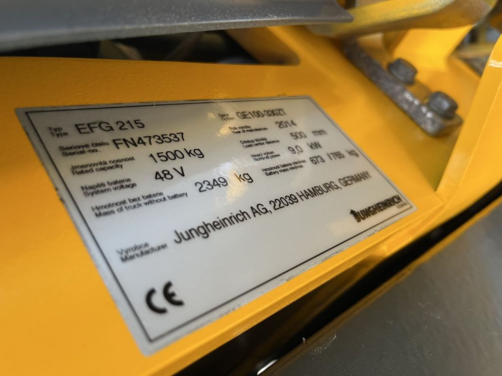 Electric forklift Jungheinrich EFG215: picture 4