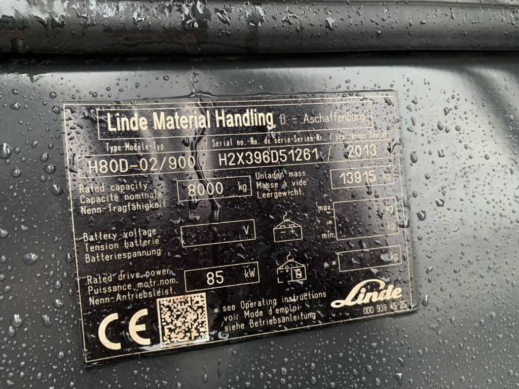 Diesel forklift Linde H80D-02/900: picture 4