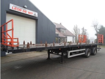 Dropside/ Flatbed semi-trailer Bulthuis 2 as gestuurd, kraanspoor 130 cm kooi-aap conn.: picture 1