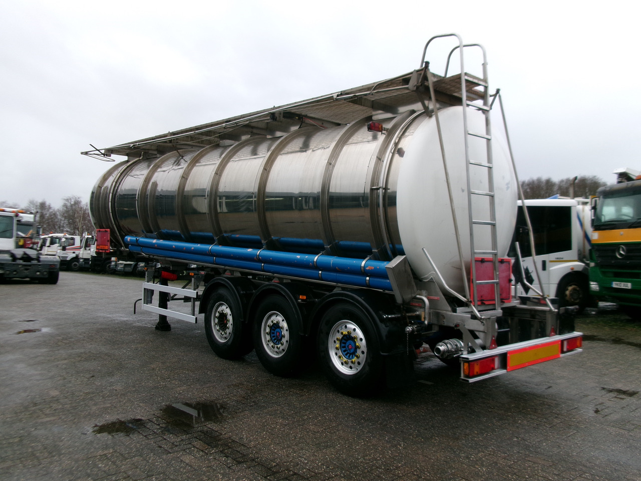 Tank semi-trailer for transportation of chemicals Clayton Chemical tank inox 37.5 m3 / 1 comp: picture 3