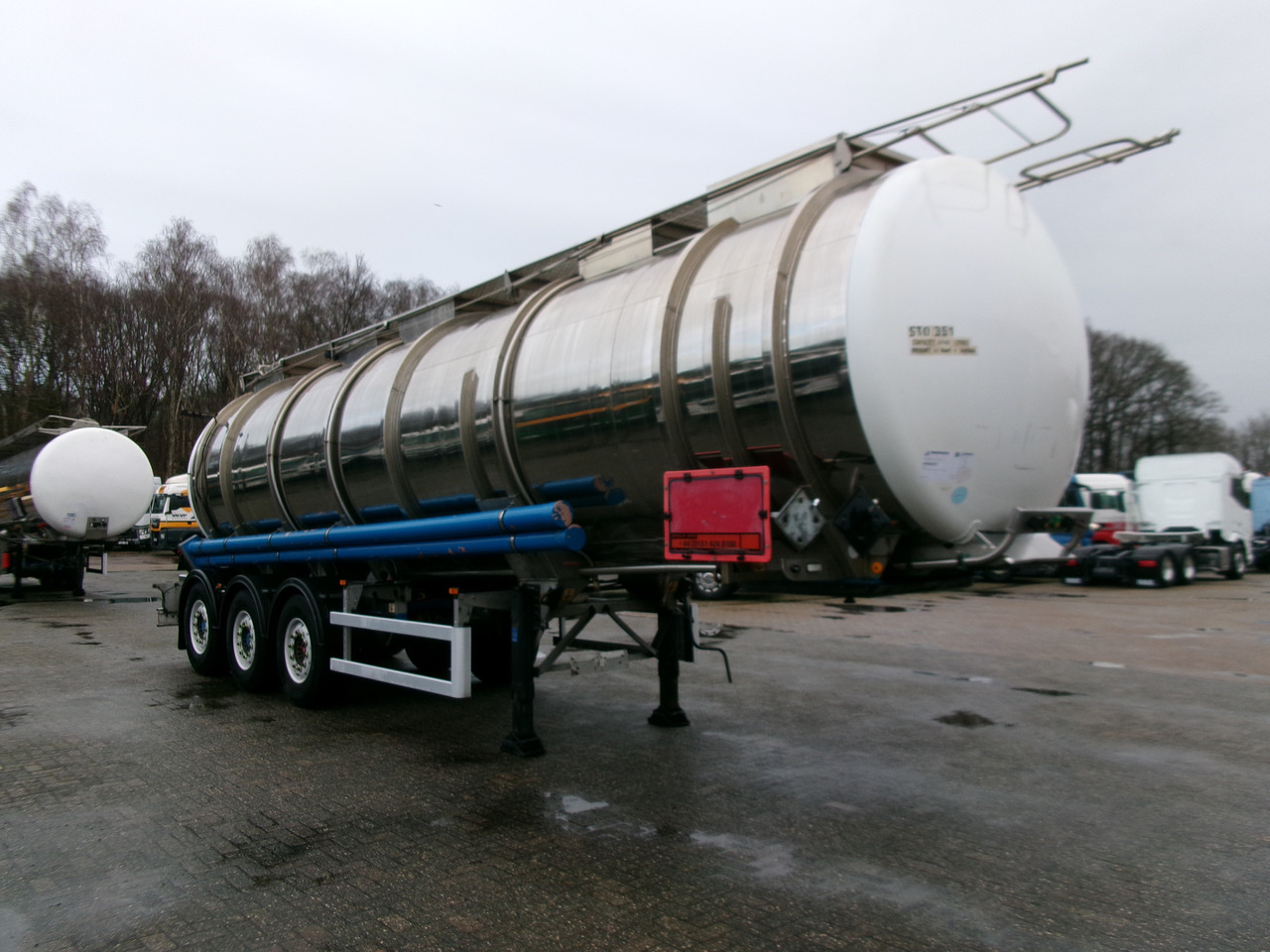Tank semi-trailer for transportation of chemicals Clayton Chemical tank inox 37.5 m3 / 1 comp: picture 2