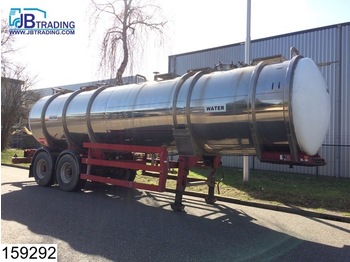 Tank semi-trailer Clayton Chemie RVS, 28000 Liter water, 2 Compartments , Steel suspension: picture 1