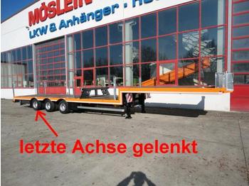 Möslein 3 Achs Satteltieflader für Fertigteile, Baumasch - Dropside/ Flatbed semi-trailer