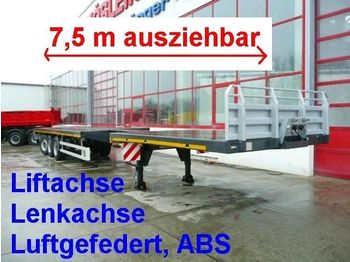 Möslein Tele  Sattelauflieger, 7,5 m ausziehbar - Dropside/ Flatbed semi-trailer