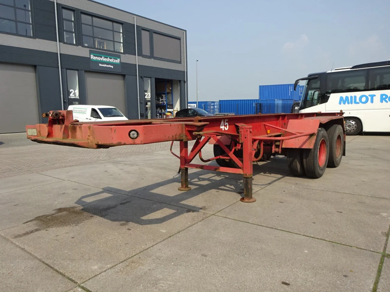 Container transporter/ Swap body semi-trailer Flandria 20 FT Container Chassis / Steel Suspension / Double Tyres: picture 4