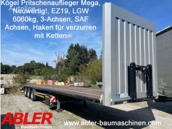 Dropside/ Flatbed semi-trailer KÖGEL Pritschenauflieger Mega 3-Achser Neuwertig: picture 1