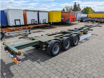 Container transporter/ Swap body semi-trailer Krone SD 27 3-Assen BPW - RearSlider - DrumBrakes - 5280kg (O1852): picture 2