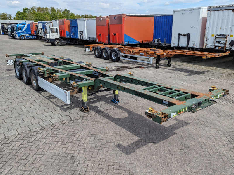 Container transporter/ Swap body semi-trailer Krone SD 27 3-Assen BPW - RearSlider - DrumBrakes - 5280kg (O1852): picture 8