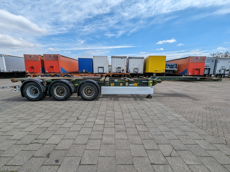 Container transporter/ Swap body semi-trailer Krone SD 27 3-Assen BPW - RearSlider - DrumBrakes - 5280kg (O1852): picture 15