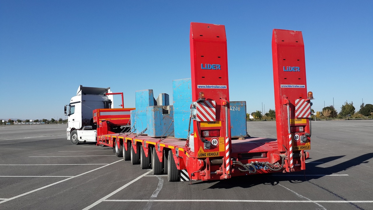 New Low loader semi-trailer for transportation of heavy machinery LIDER 2024 YEAR NEW MODELS containeer flatbes semi TRAILER FOR SALE: picture 8