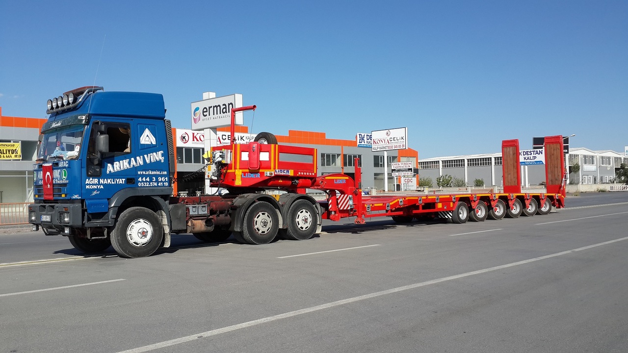 New Low loader semi-trailer for transportation of heavy machinery LIDER 2024 YEAR NEW MODELS containeer flatbes semi TRAILER FOR SALE: picture 11