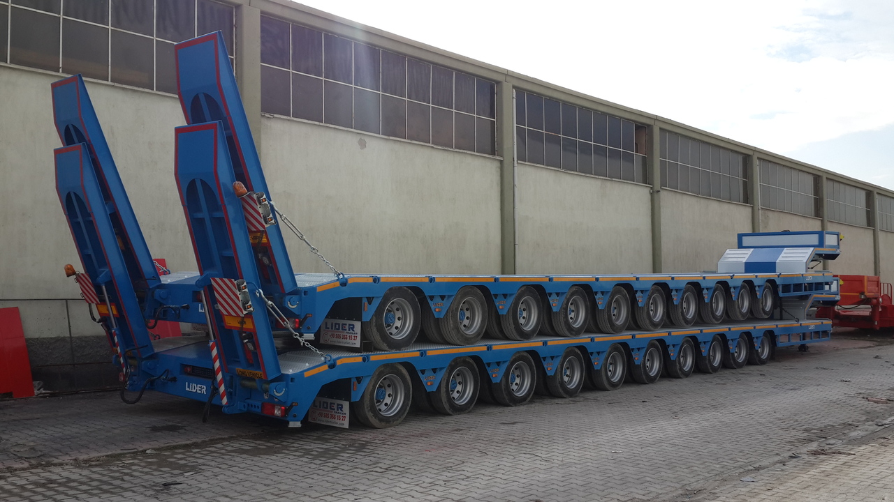 New Low loader semi-trailer for transportation of heavy machinery LIDER 2024 YEAR NEW MODELS containeer flatbes semi TRAILER FOR SALE: picture 15