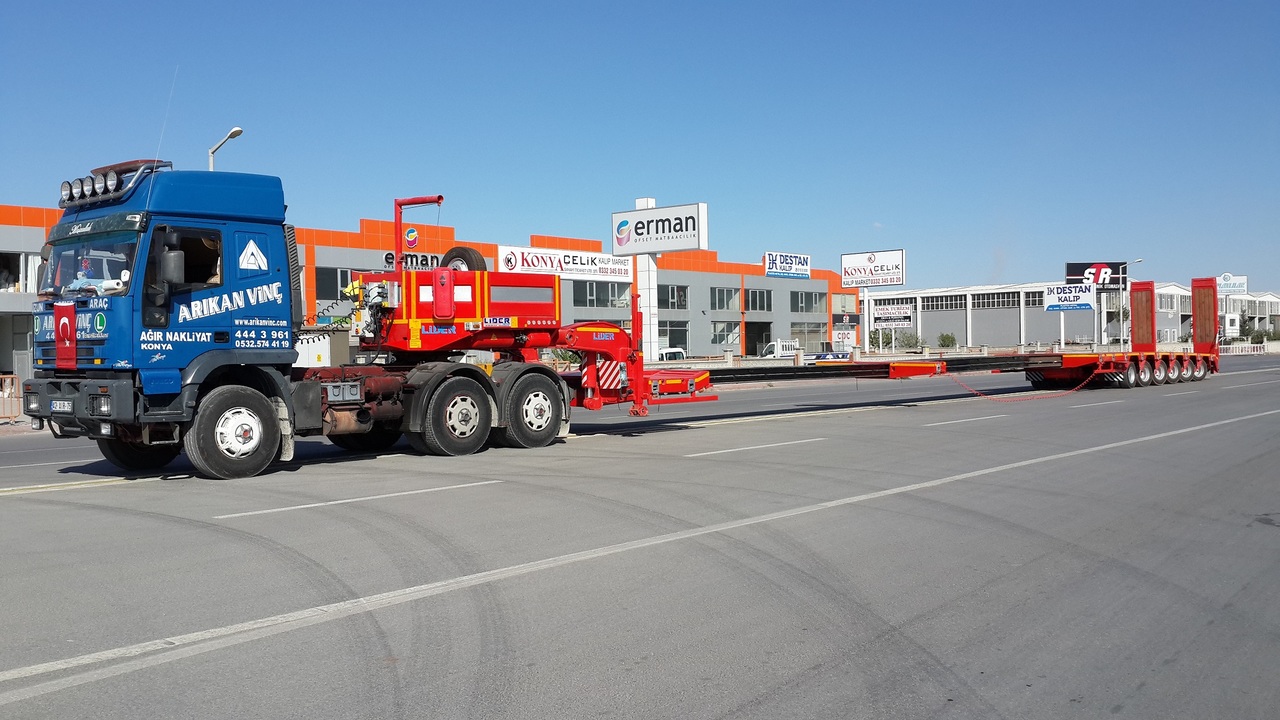 New Low loader semi-trailer for transportation of heavy machinery LIDER 2024 YEAR NEW MODELS containeer flatbes semi TRAILER FOR SALE: picture 2