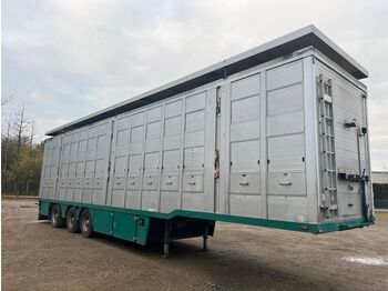 Menke-Janzen 3 Stock , Lenkachse , Hubdach  - livestock semi-trailer