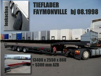  FAYMONVILLE TIELADER AZB 5 m / lenkachse 860 mm - Low loader semi-trailer