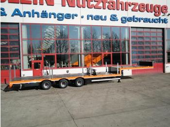 Möslein 3 Achs Satteltieflader für Fertigteile, Baumasch - Low loader semi-trailer
