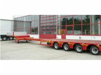 Möslein 4 Achs Satteltieflader, ausziehbar - Low loader semi-trailer