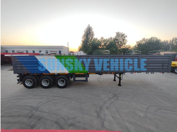 New Dropside/ Flatbed semi-trailer for transportation of bulk materials SUNSKY 40FT drop side wall semi trailer: picture 2
