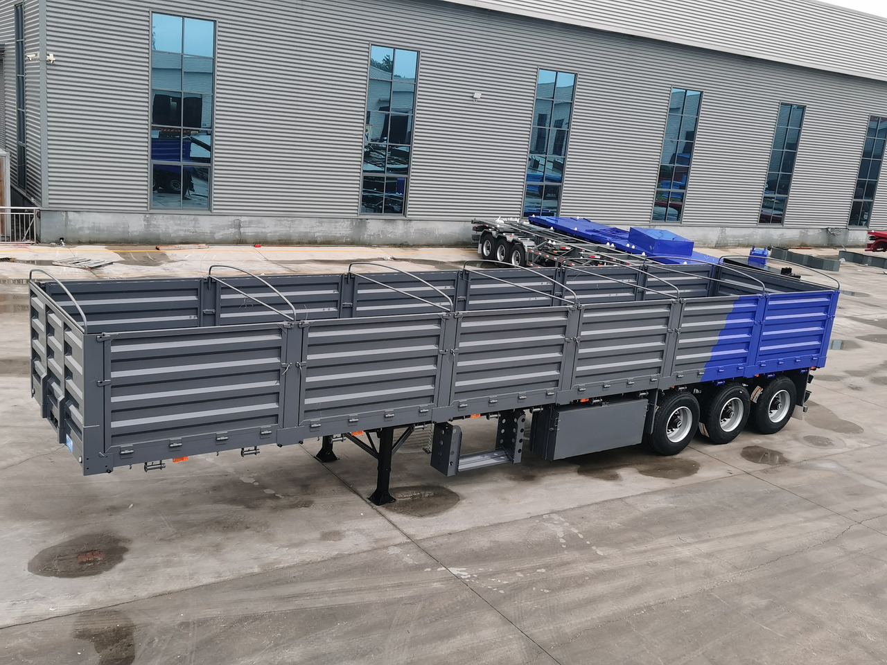 New Dropside/ Flatbed semi-trailer for transportation of bulk materials SUNSKY 40FT drop side wall semi trailer: picture 9