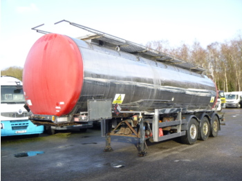 Clayton Chemical tank inox 30.4 m3 / 1 comp + pump - Tank semi-trailer