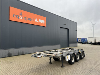Container transporter/ Swap body semi-trailer Van Hool 20FT/3-axles, empty weight: 3.260kg, galvanized, BPW DRUM, ADR (EXII, EXII, FL, OX, AT), ALCOA's, NL-Chassis, APK/ADR: 01/2023,: picture 1