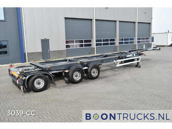 Container transporter/ Swap body semi-trailer Van Hool A3C002 | 2x20-30-40-45ft HC * STEERING AXLE * EXTENDABLE REAR: picture 2