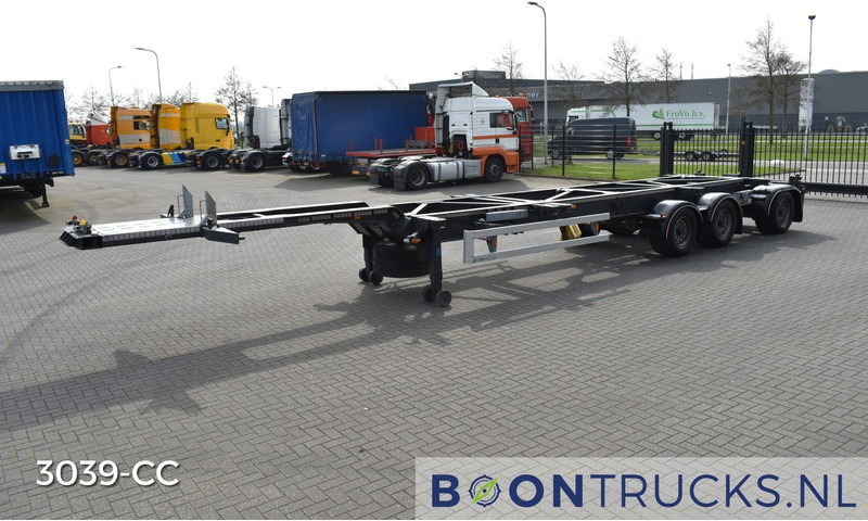 Container transporter/ Swap body semi-trailer Van Hool A3C002 | 2x20-30-40-45ft HC * STEERING AXLE * EXTENDABLE REAR: picture 5