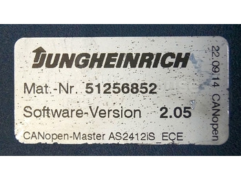 ECU for Material handling equipment Jungheinrich 51226801 Rij/hef/stuur regeling  drive/lift/steering controller AS2412 i S index A  Sw 2,05 51256852 sn. S1AX00047276 from ECE220 year 2014: picture 3