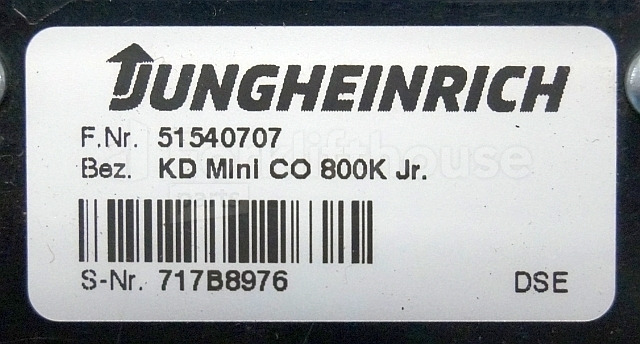 Dashboard for Material handling equipment Jungheinrich 51540707 Display KD mini Co 800K Jr. sn. 717B8976: picture 3