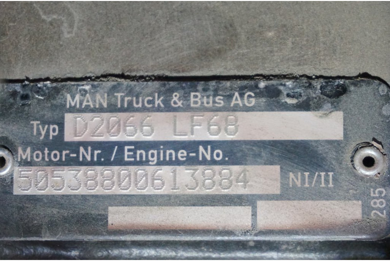 Engine for Truck MAN D2066LF68 EURO6 320PS: picture 5