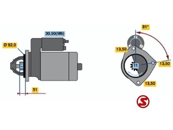 New Starter for Truck Mercedes-Benz Starter mercedes actros 24 volt 6.2kw: picture 5