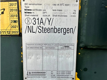 Storage tank Kiwa IBC Steenbergen KIWA IBC 1500 liter dieseltank met handpomp: picture 3