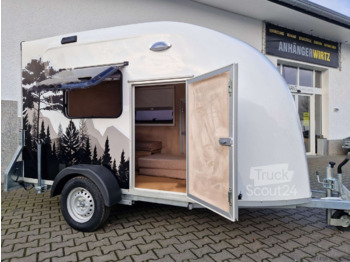 New Car trailer Blyss Niki Life aerodynamischer Schlafanhänger mit Kueche Strom Gas Aussteller 100kmh Fahrwerk: picture 2