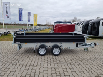 New Tipper trailer Humbaur HTK 3500.37 dumping trailer tipper black paint steel sides 3.5T: picture 3