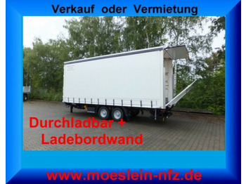 New Curtainsider trailer Möslein  neuer Planenanhänger, Ladebordwand + Durchladba: picture 1
