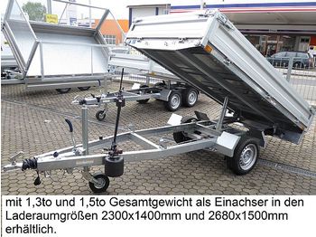 Tipper trailer Humbaur - HUK132314 Rückwärtskipper Elektropumpe