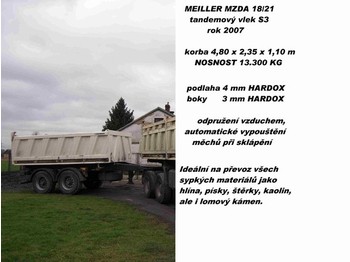 MEILLER MZDA 18/21 Tandem Kipper / tandem tipper - Tipper trailer