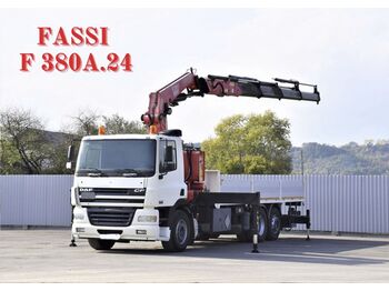 Crane truck DAF CF 85.430 Pritsche 7,20 m+ FASSI F380A.24/FUNK: picture 1