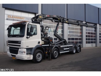Hook lift truck DAF FAX CF 85 Euro 5 8x2 Hiab 24 ton/meter laadkraan: picture 1