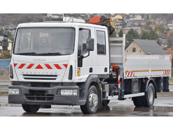 Dropside/ Flatbed truck, Crane truck IVECO Eurocargo 130E18: picture 4