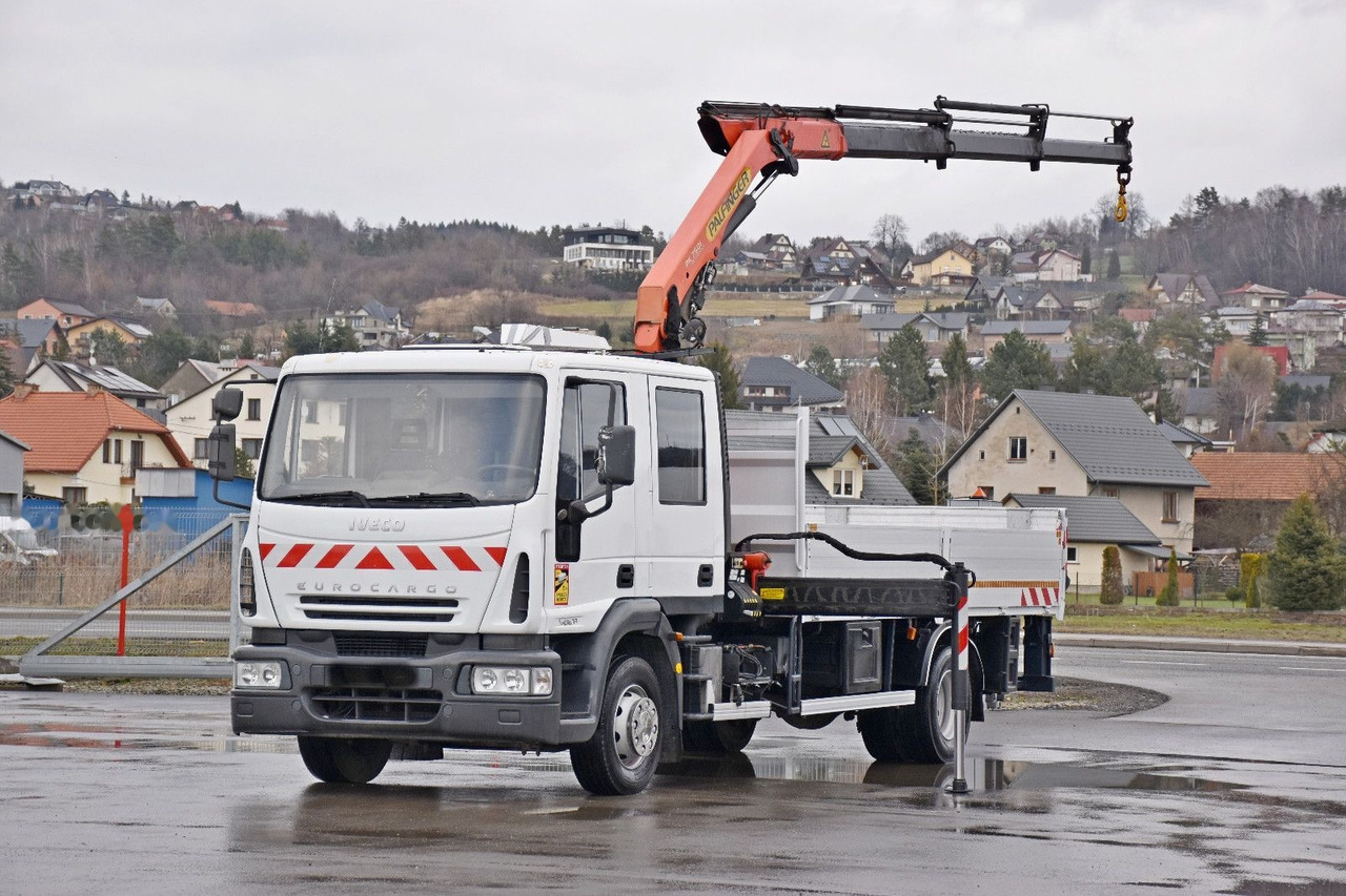 Dropside/ Flatbed truck, Crane truck IVECO Eurocargo 130E18: picture 2